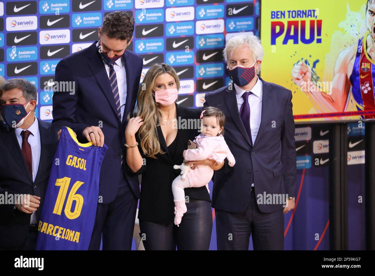 Barcelona, Spain. 25th Mar, 2021. Official presentation of Pau Gasol as a new FC Barcelona Basketball player, in Barcelona on March 25, 2021 Presentacion oficial de Pau Gasol como nuevo jugador del FC Barcelona de Baloncesto, en Barcelona a 25 de marzo de 2021 999/JGS/Cordon Press Credit: CORDON PRESS/Alamy Live News Stock Photo