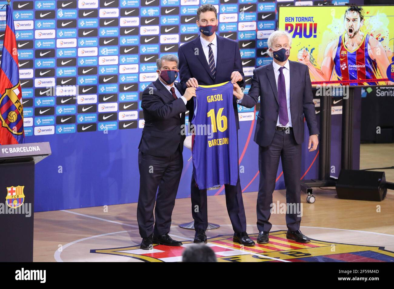 Barcelona, Spain. 25th Mar, 2021. Official presentation of Pau Gasol as a new FC Barcelona Basketball player, in Barcelona on March 25, 2021 Presentacion oficial de Pau Gasol como nuevo jugador del FC Barcelona de Baloncesto, en Barcelona a 25 de marzo de 2021 999/JGS/Cordon Press Credit: CORDON PRESS/Alamy Live News Stock Photo