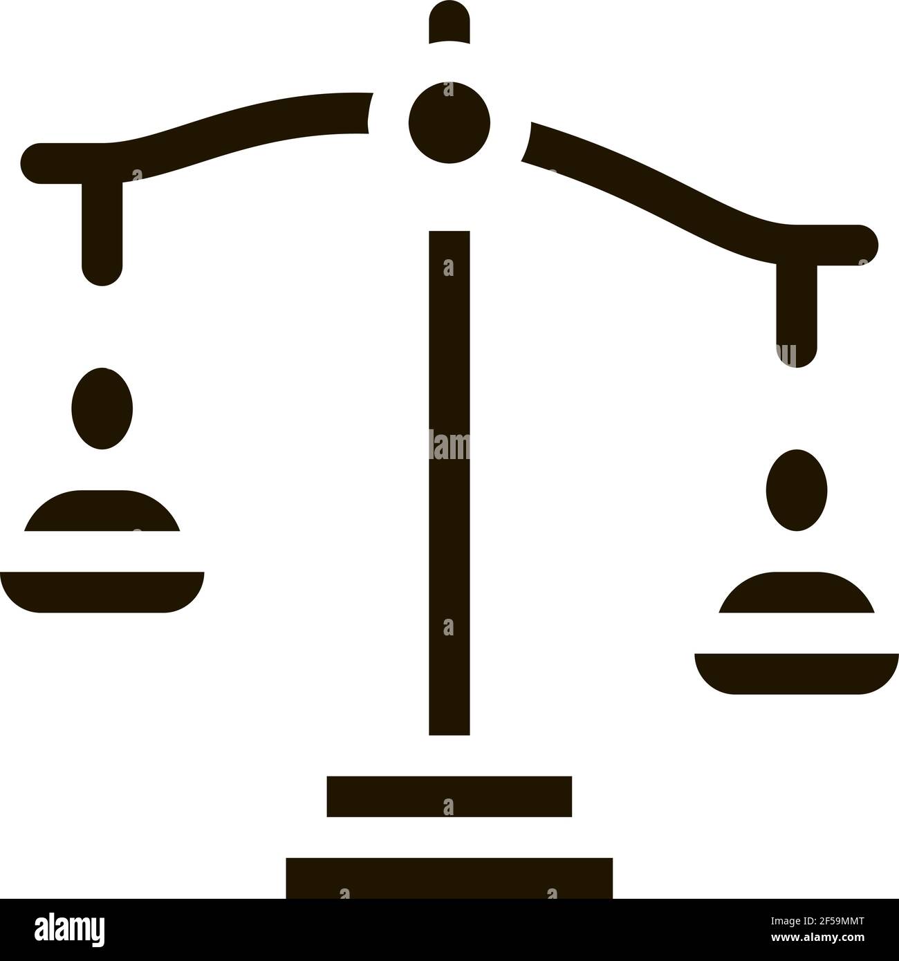 employment scales of justice icon Vector Glyph Illustration Stock ...