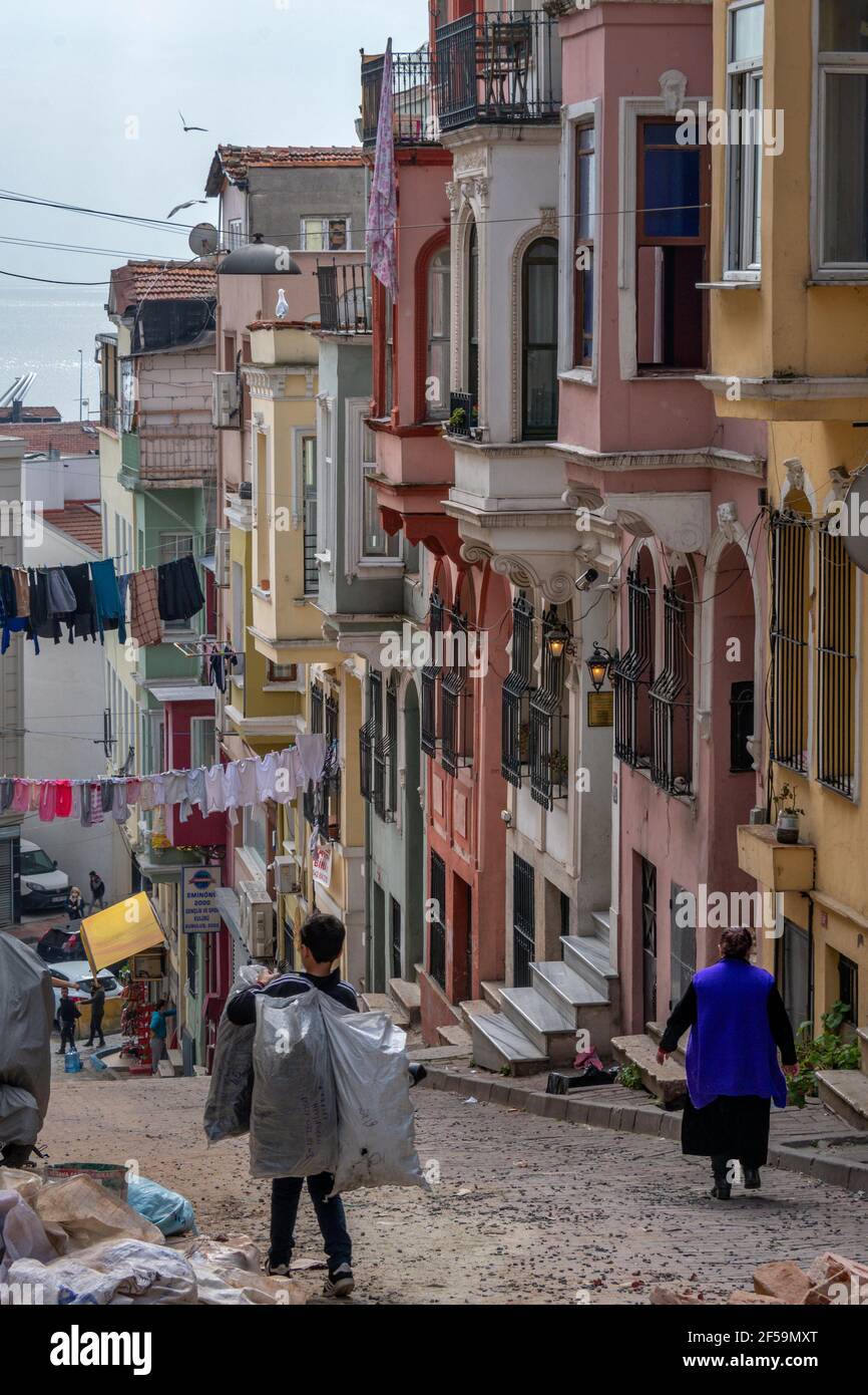 Kadirga Neighbourhood In Fatih District Of Istanbul Turkey Stock Photo Alamy
