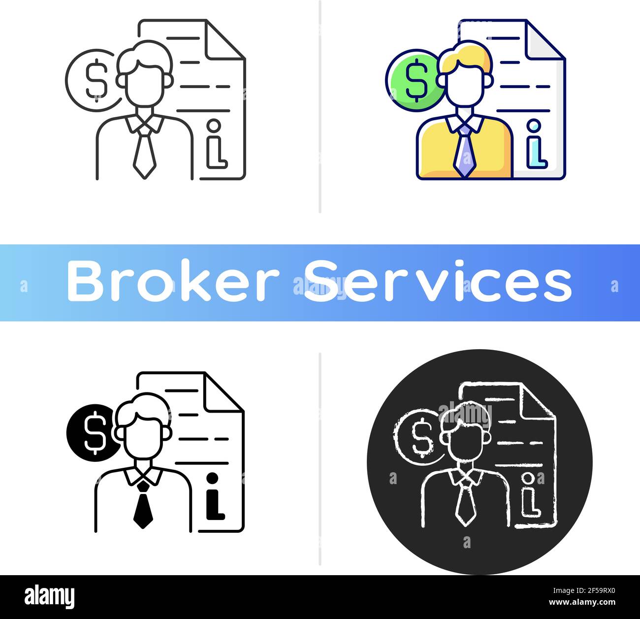 Broker consultation icon Stock Vector