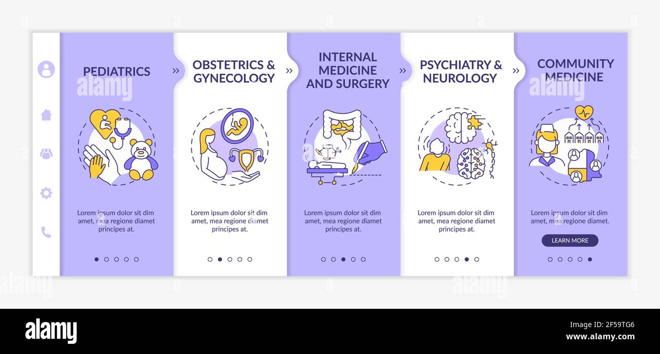 Family medicine onboarding vector template Stock Vector