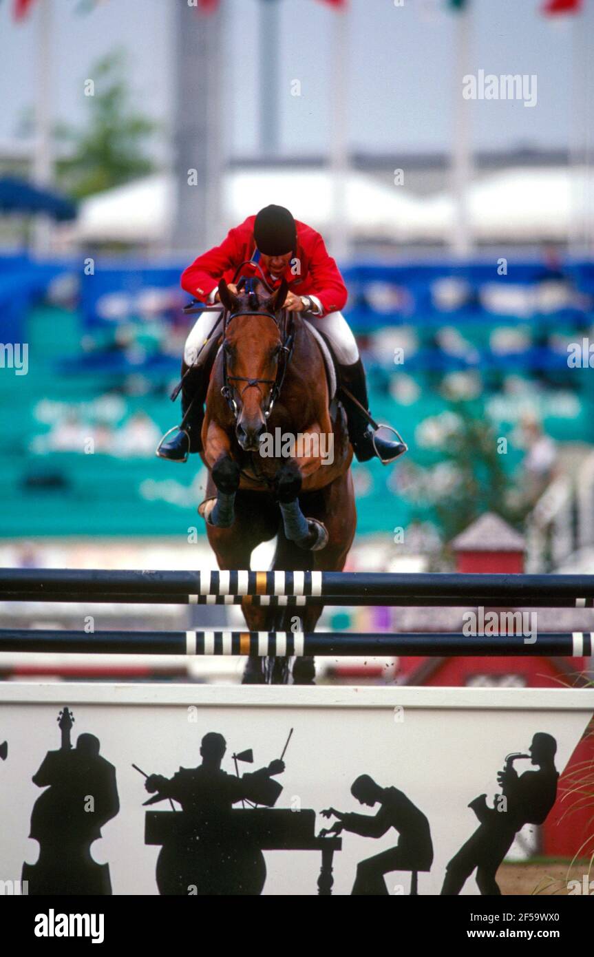 Michael Matz The Olympic Games, Atlanta 1996, Michael Matz (USA) riding Rhum Stock ...
