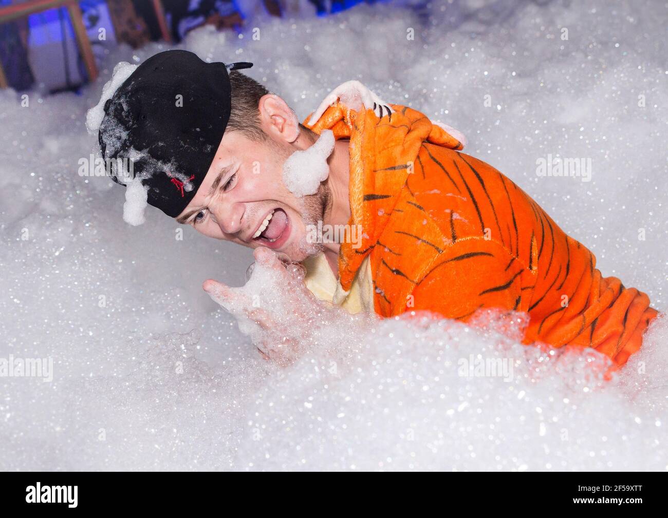 Funny foam party hi-res stock photography and images - Alamy