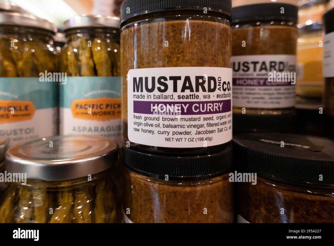 Murray's Cheese shop is in Grand Central Market, offering gourmet food items, NYC, USA Stock Photo