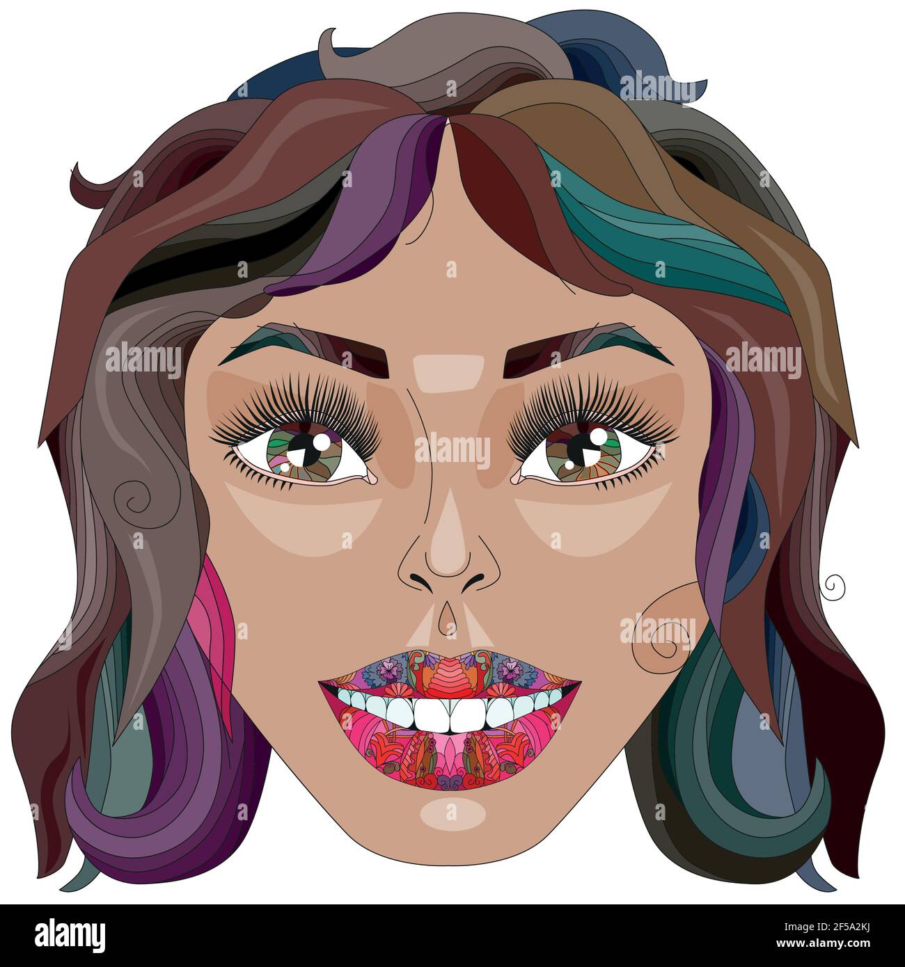 Fashion girl vector image for decoration Stock Vector