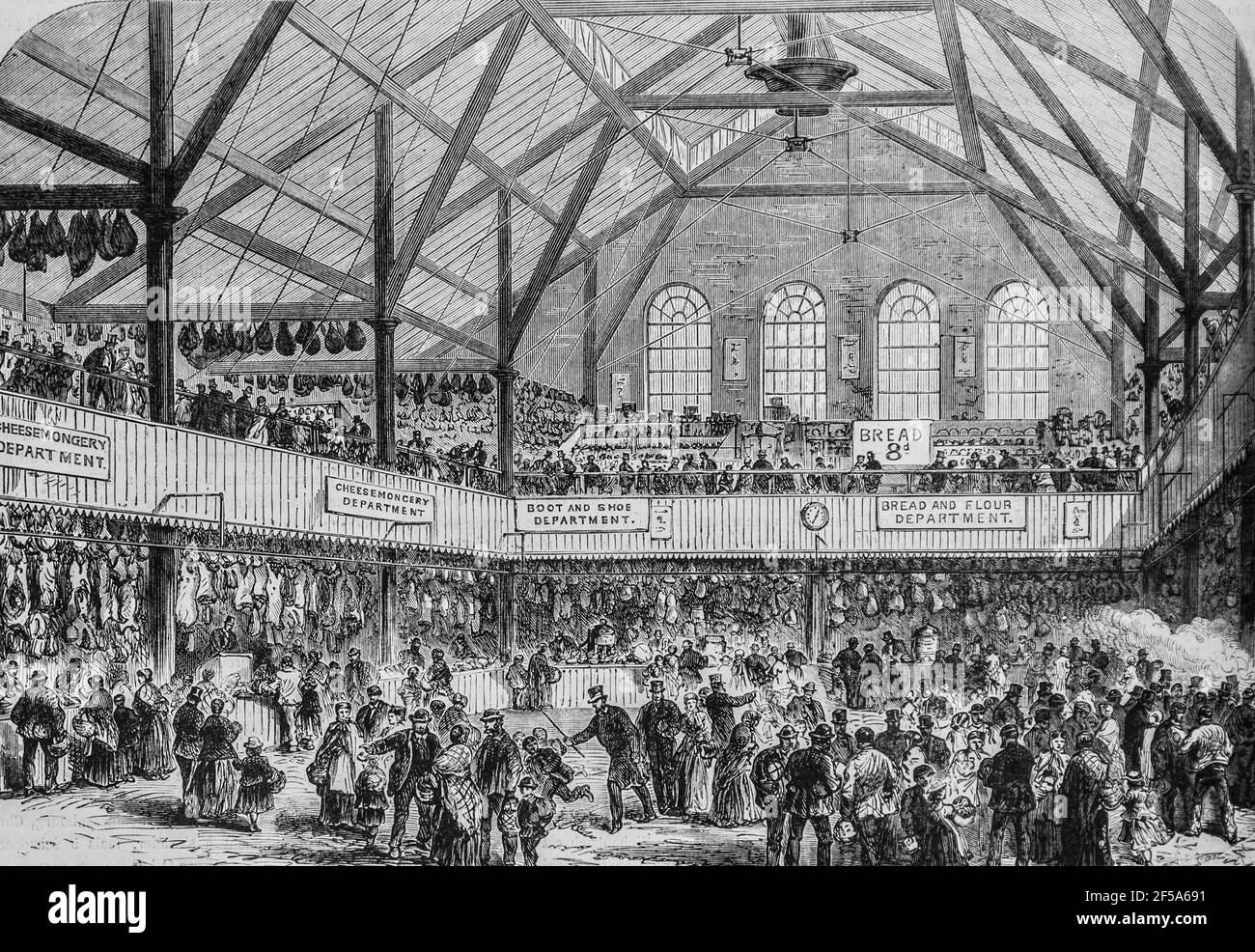 le marche au peuple a londres ,l'univers illustre,editeur michel levy 1868 Stock Photo