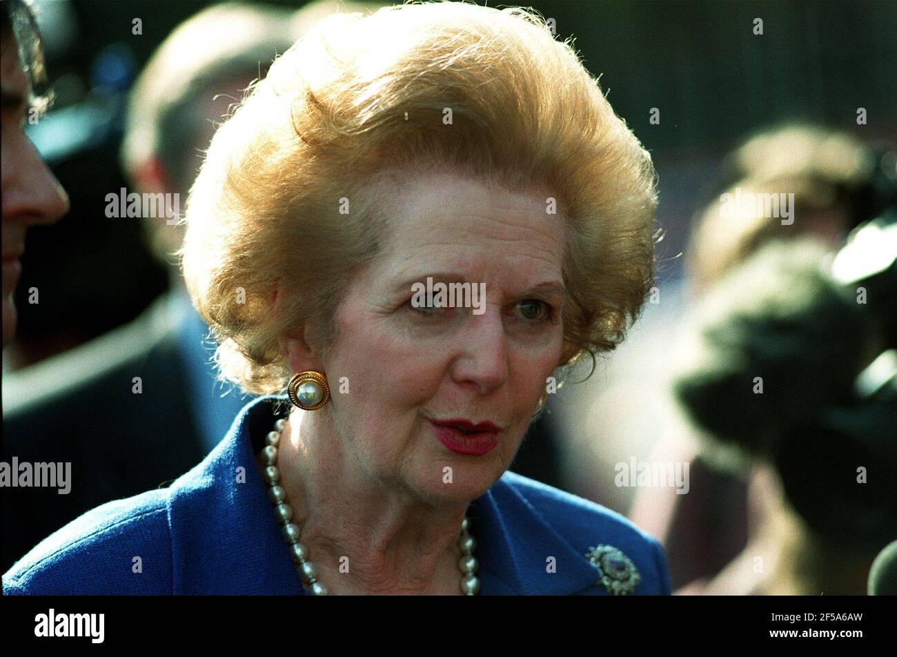 Margaret Thatcher in Aldershot Dorset Stock Photo Alamy