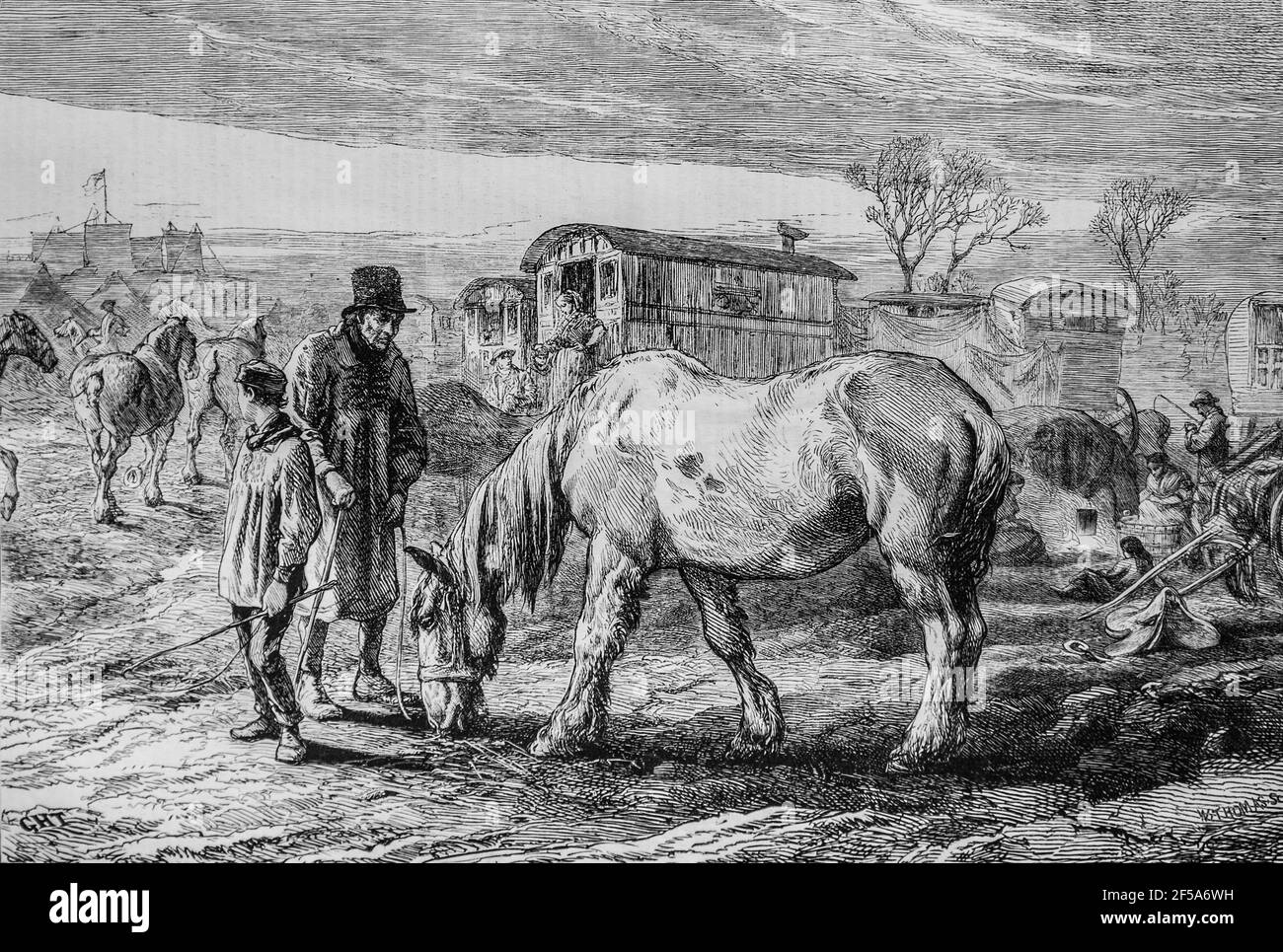 le vieil ami le cheval ,l'univers illustre,editeur michel levy 1868 Stock Photo