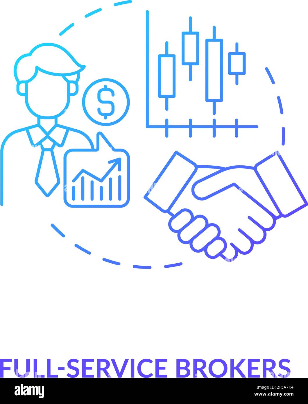 Fullservice brokers concept icon Stock Vector Image & Art Alamy