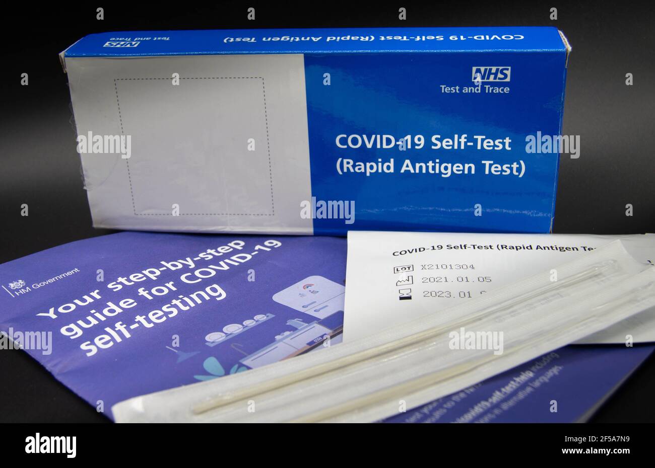Covid19 Rapid Antigen Test Kit used in UK schools Stock Photo Alamy