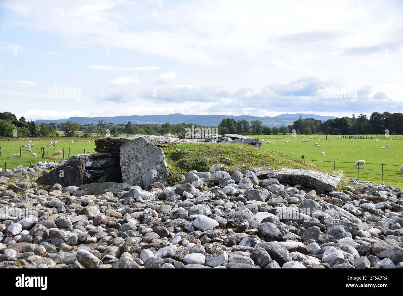 Nether Largie South burial cairn, Kilmartin, Scotland Stock Photo