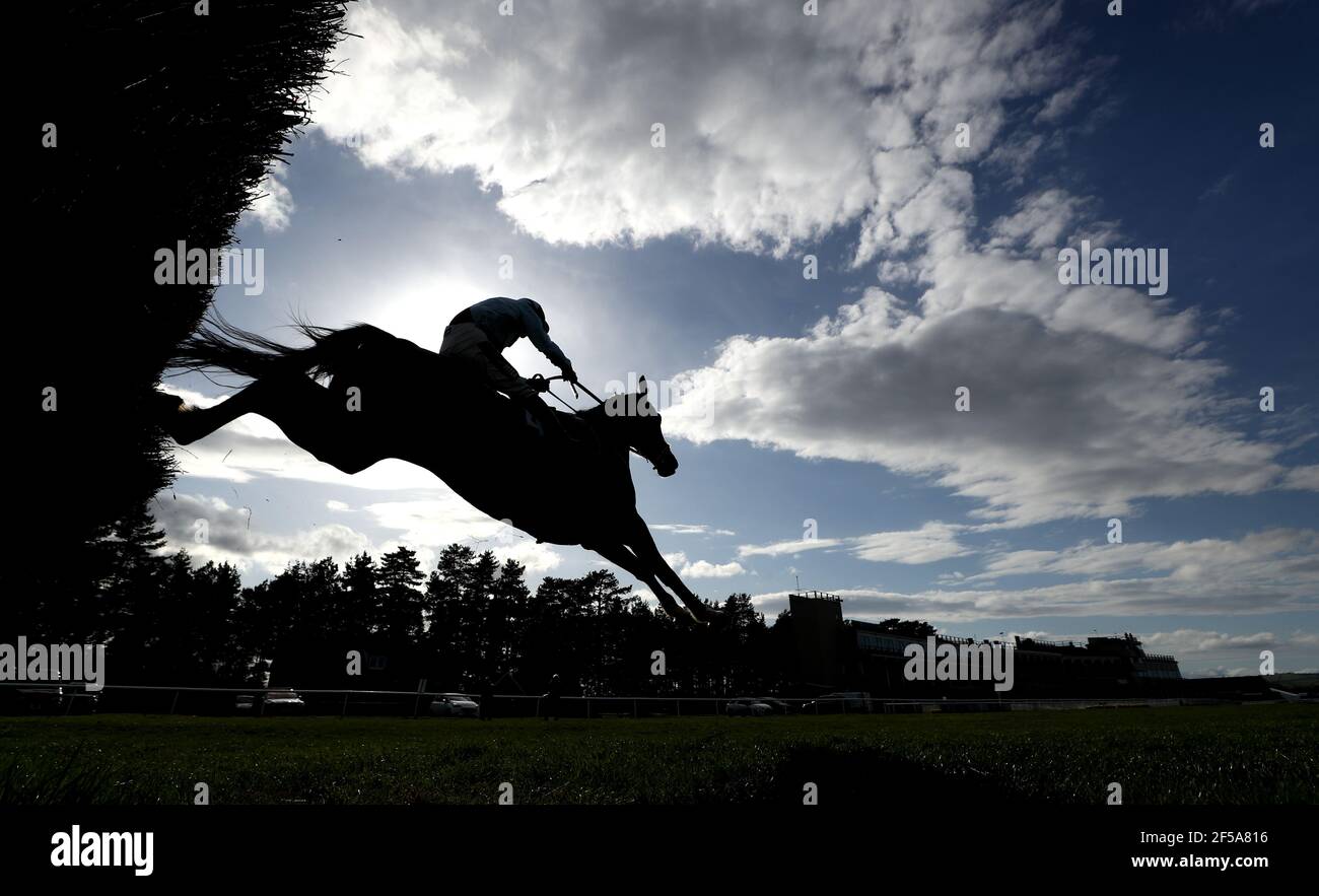 Gravel handicap chase at ludlow racecourse hires stock photography and