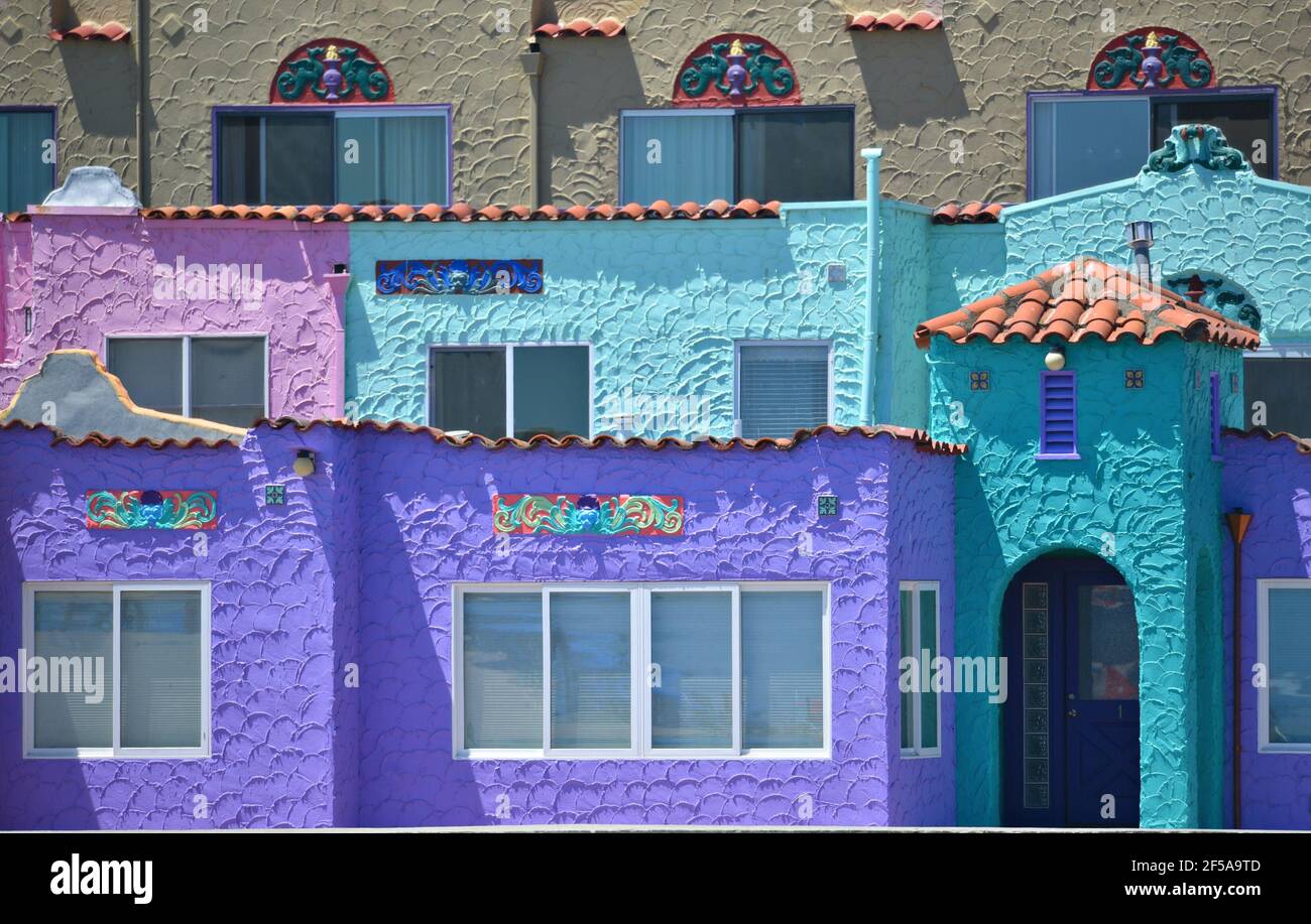 Mediterranean Revival colorful condos at the Court, a