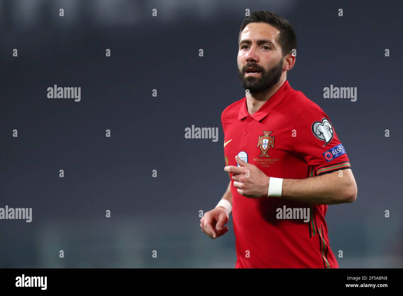 Joao Moutinho of Portugal  looks on during the FIFA World Cup 2022 Qualifiers match between Portugal and Azerbaijan. Portugal wins 1-0 over Azerbaijan. Stock Photo