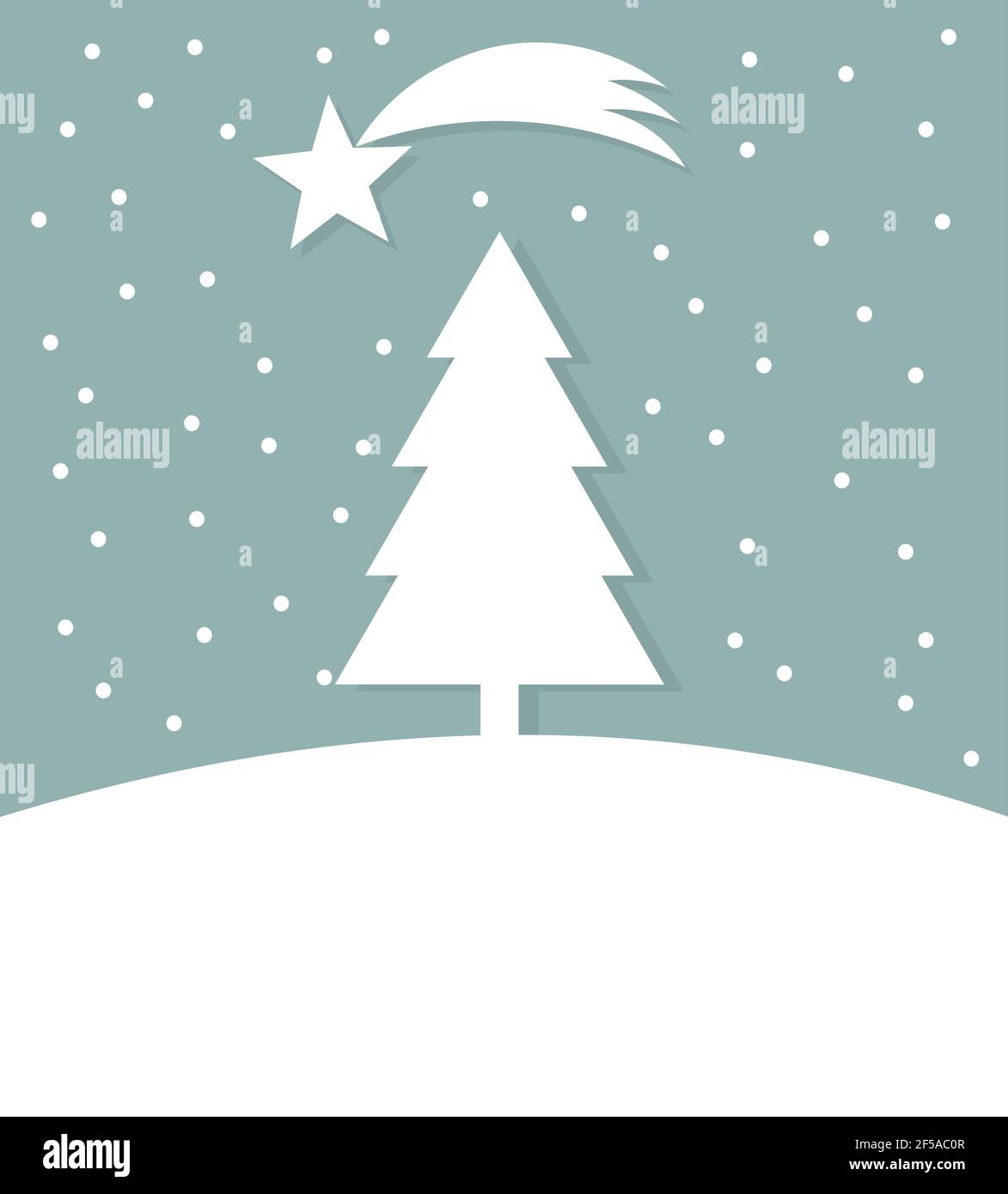 Christmas tree winter card. Vector illustration Stock Vector Image ...