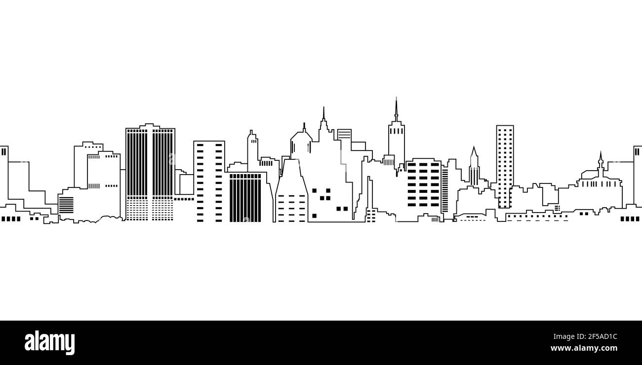City landscape, icon, vector illustration isolated on white background ...