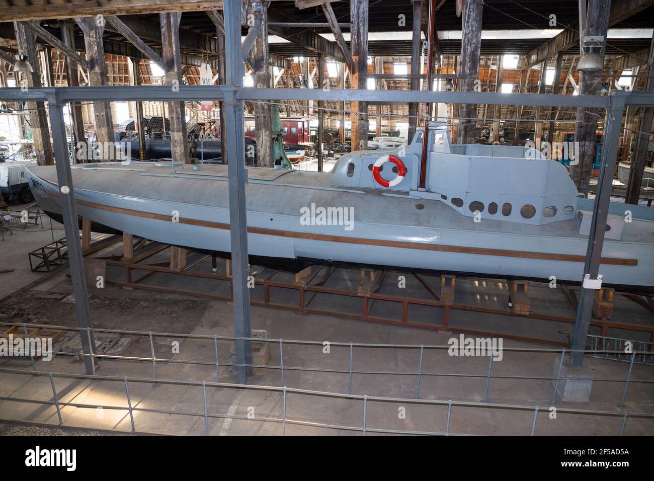 Coastal Motor Boat 103 built for the Royal Navy in 1920, on display