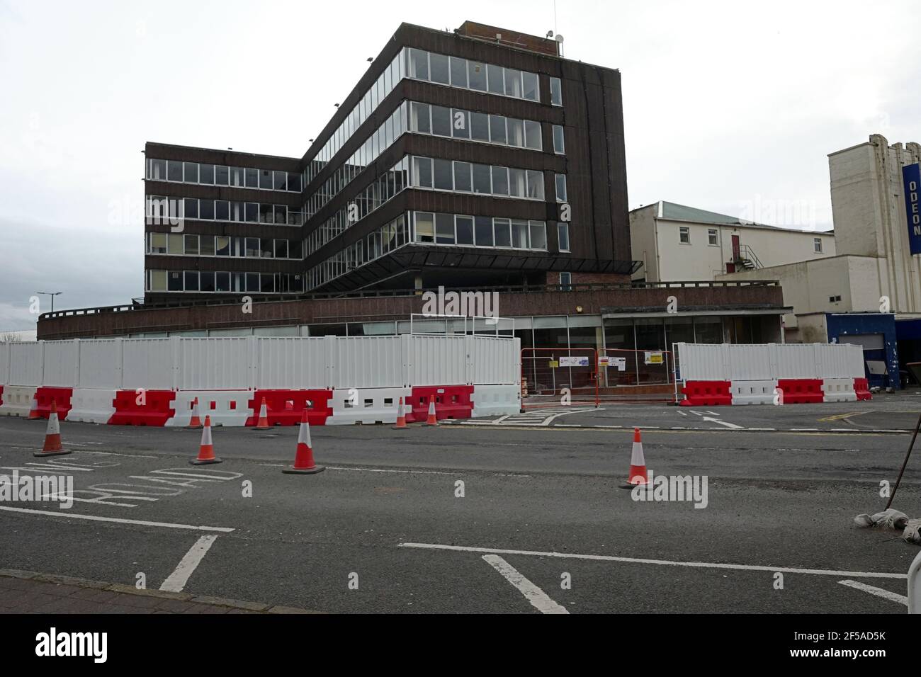South Ayrshire Council offices in Ayr prior to demolition March 2021 Stock Photo