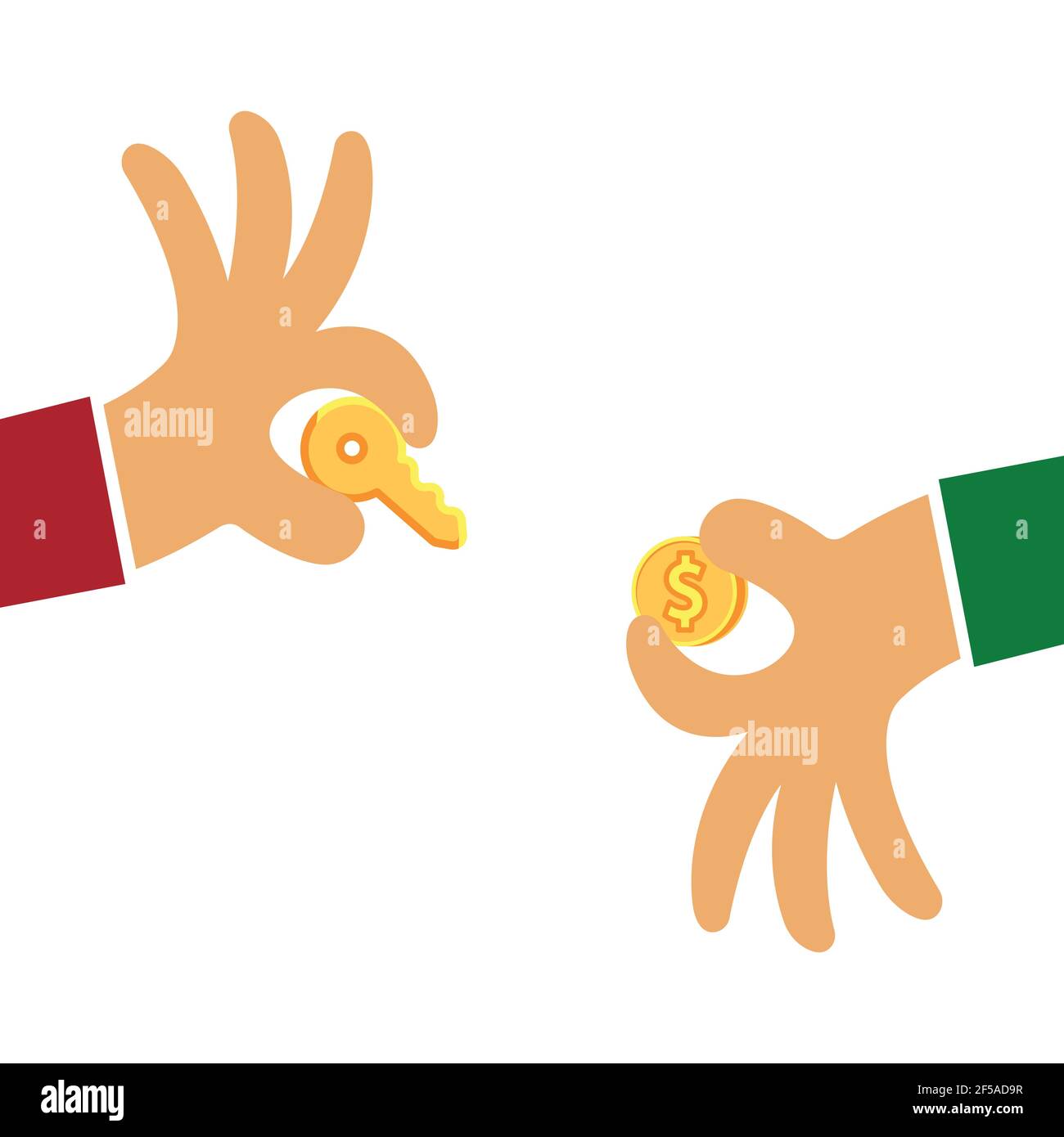 Businessman with golden key over his hand, key to success concept ...