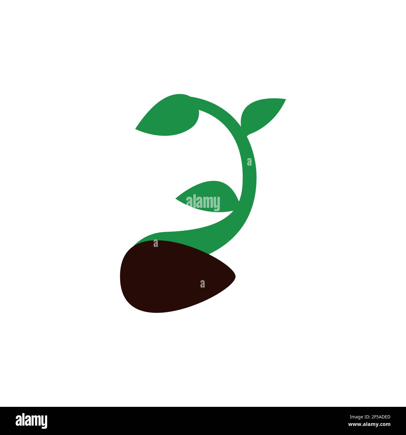Sunflower seed icon. Vector illustration isolated on white background. Stock Vector