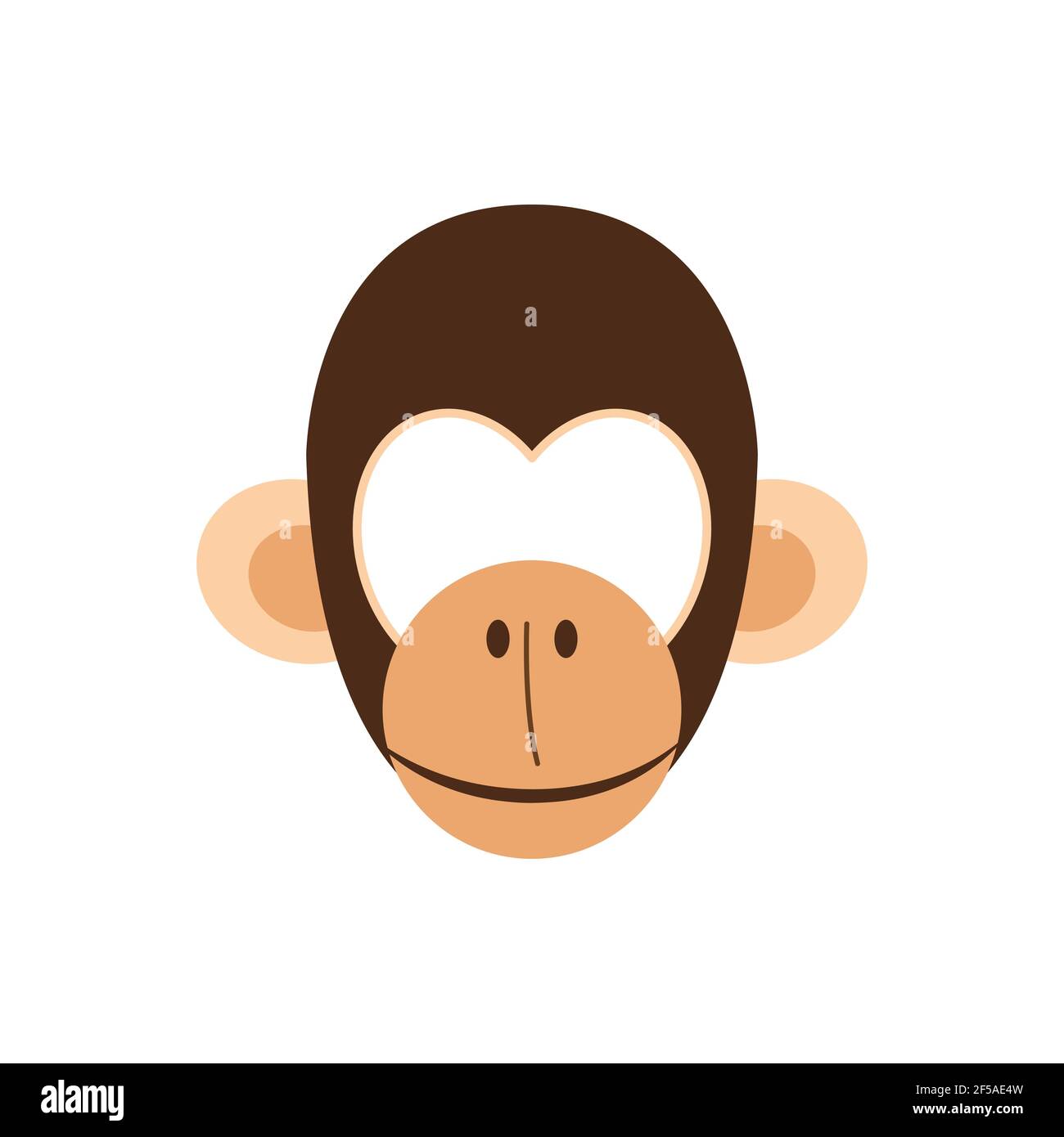 Be a monkey at the party. Mask. Vector illustration isolated on white background. Stock Vector