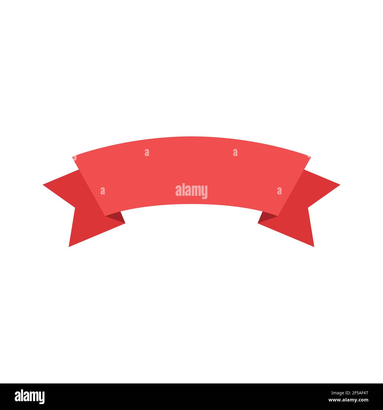 Red ribbon, vector illustration isolated on white background Stock ...