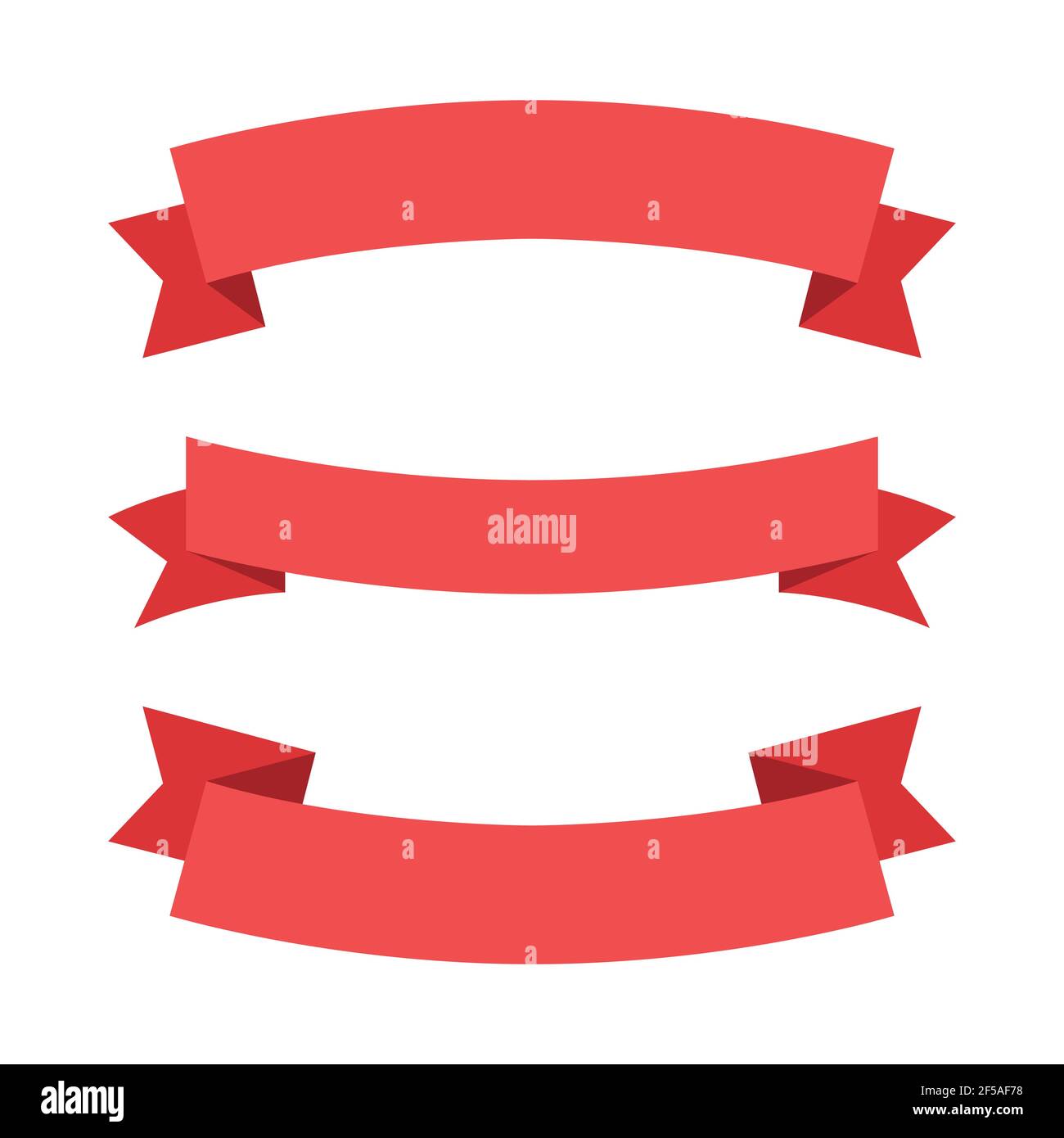 Red ribbon, vector illustration isolated on white background Stock ...