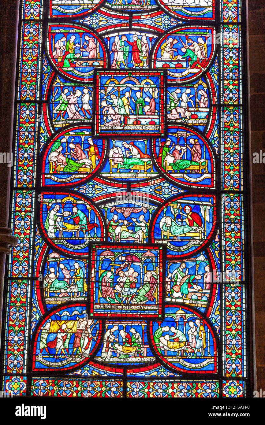 Stained glass in Canterbury Cathedral, Kent, England UK Stock Photo Alamy