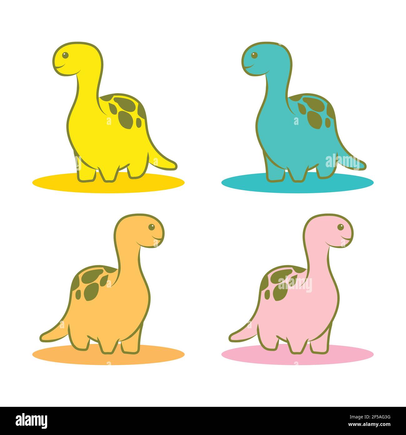 cute dino set vector image Stock Vector Image & Art - Alamy