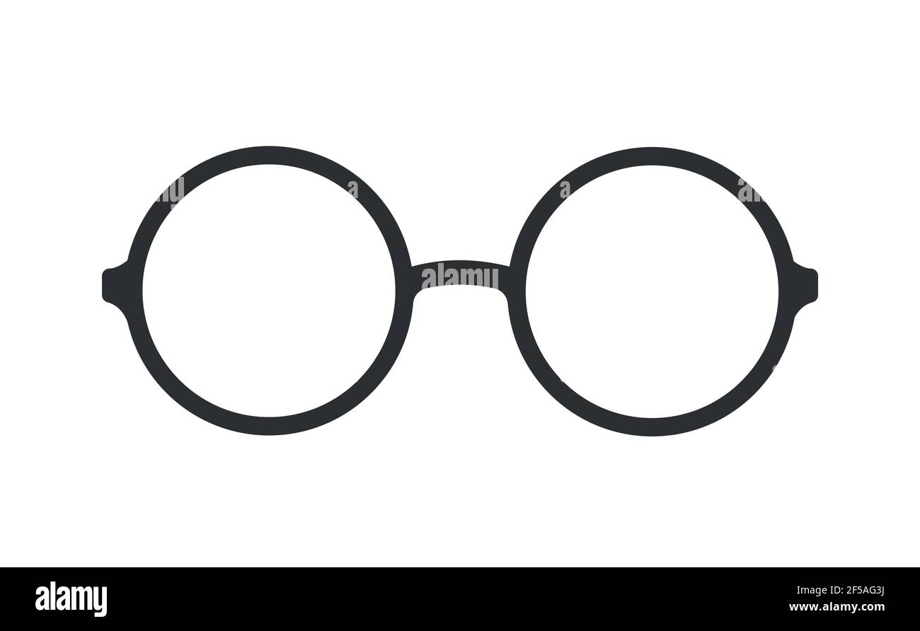 Retro eye glasses icon isolated on white. Vector illustration Stock Vector