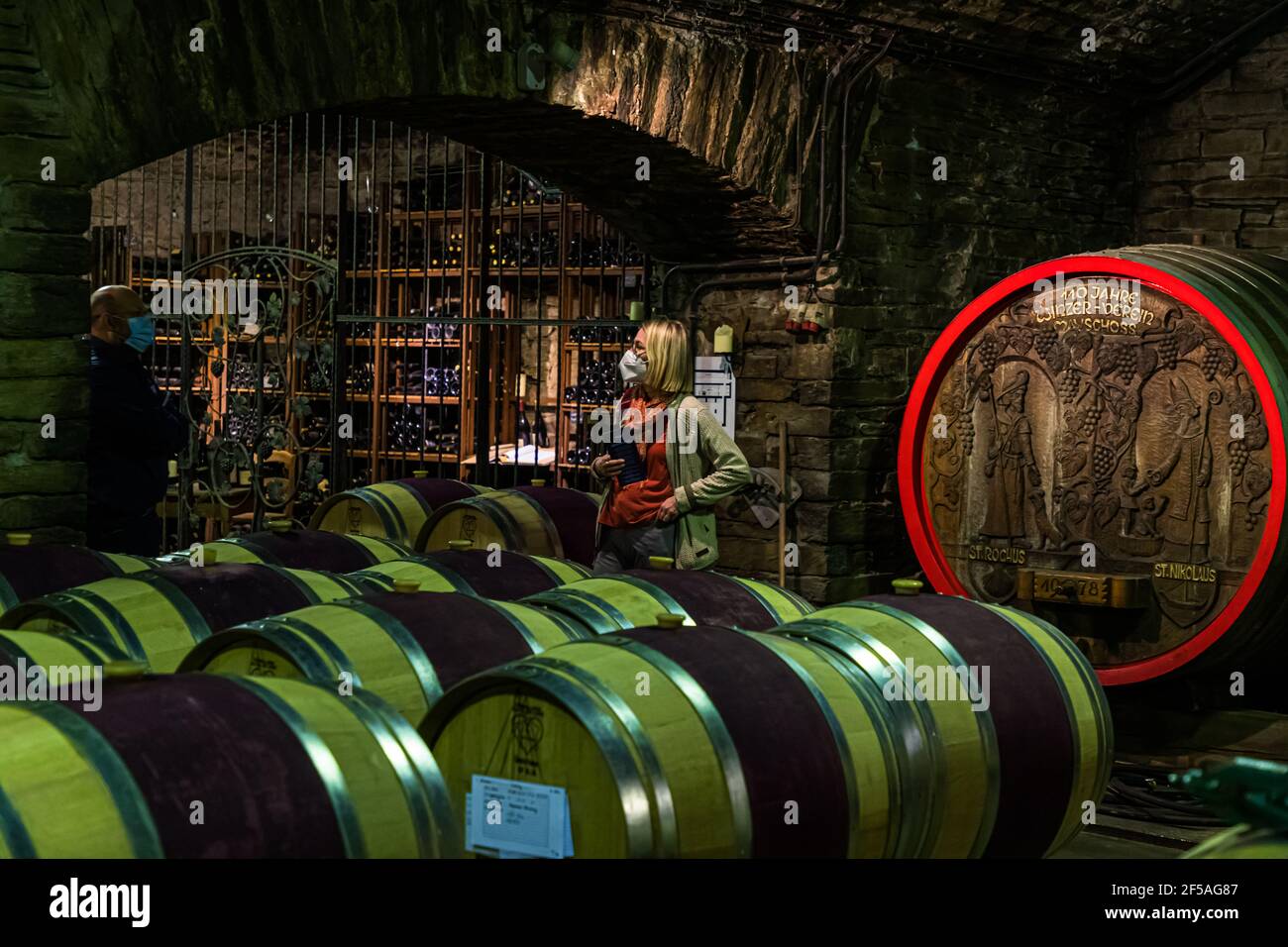 Wine cellar of the oldest wine cooperative in the world in Mayschoß, Germany before the 2021