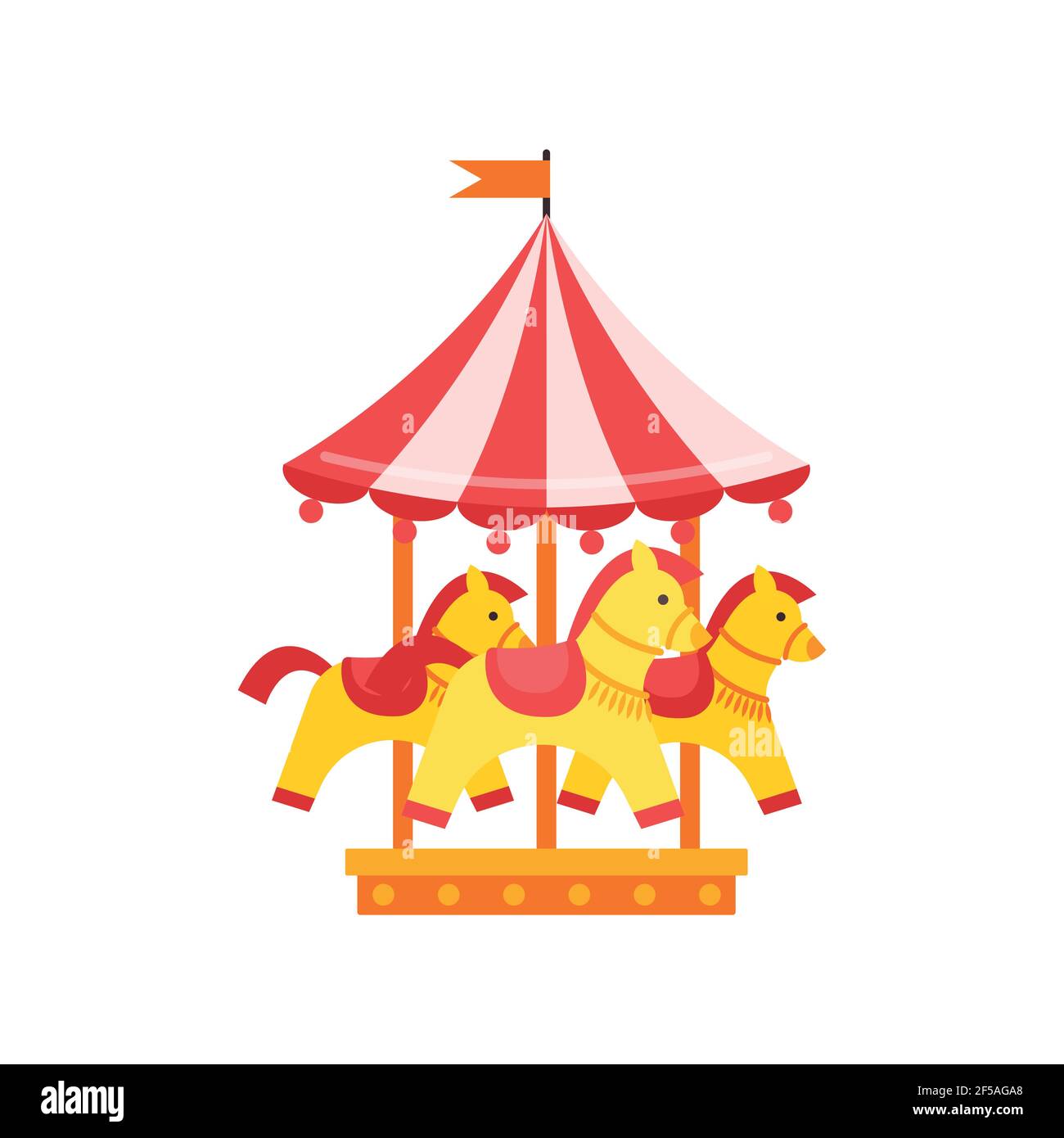 Carousel icon. Flat illustration carousel vector icon isolated on white background. Stock Vector