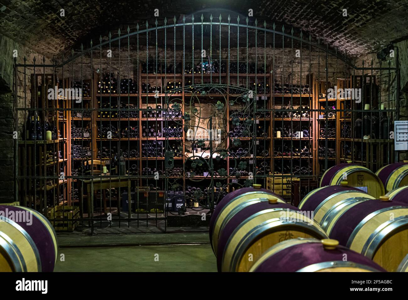 Wine cellar of the oldest wine cooperative in the world in Mayschoß, Germany before the 2021