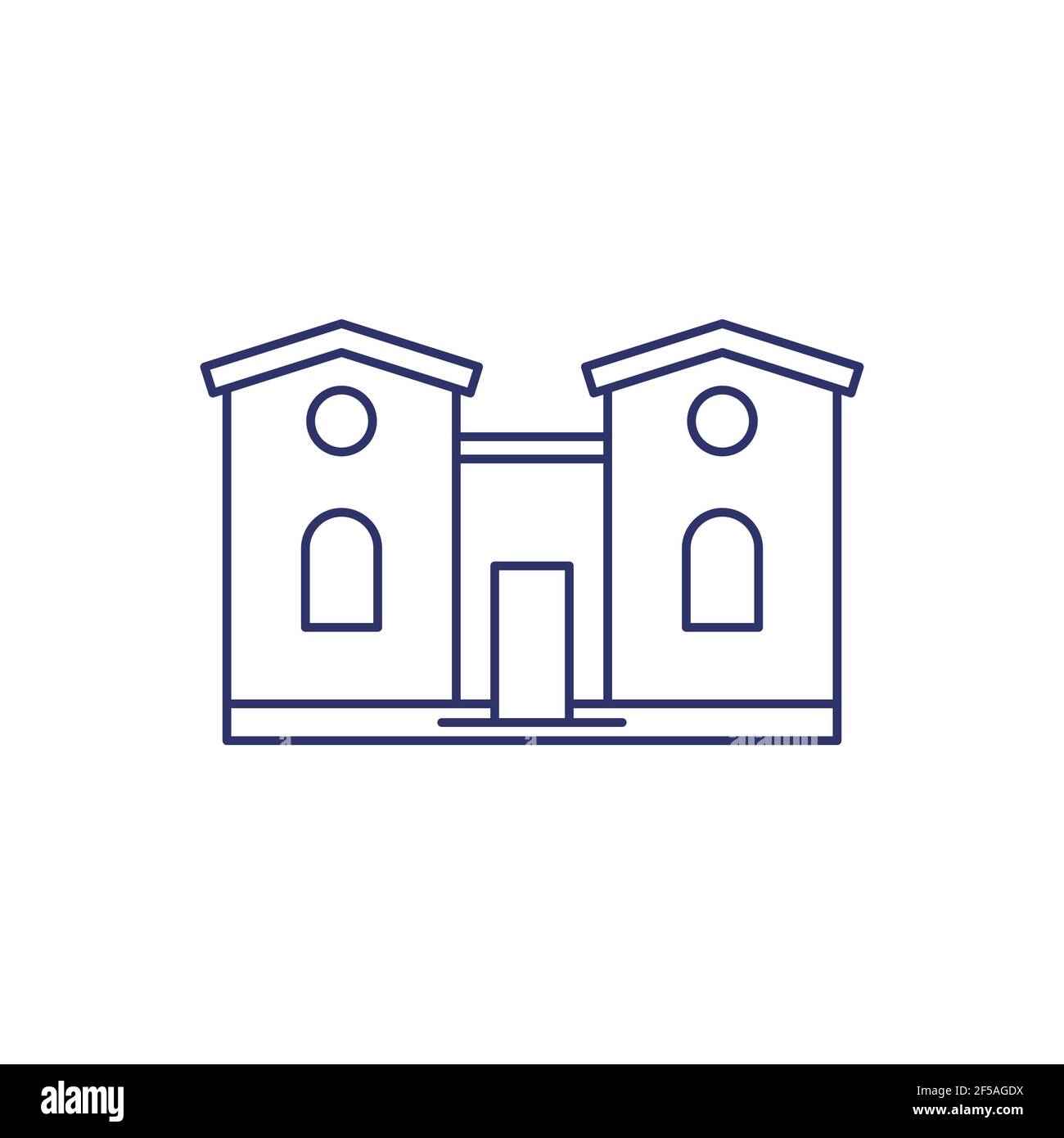 house, home vector line icon on white Stock Vector Image & Art - Alamy