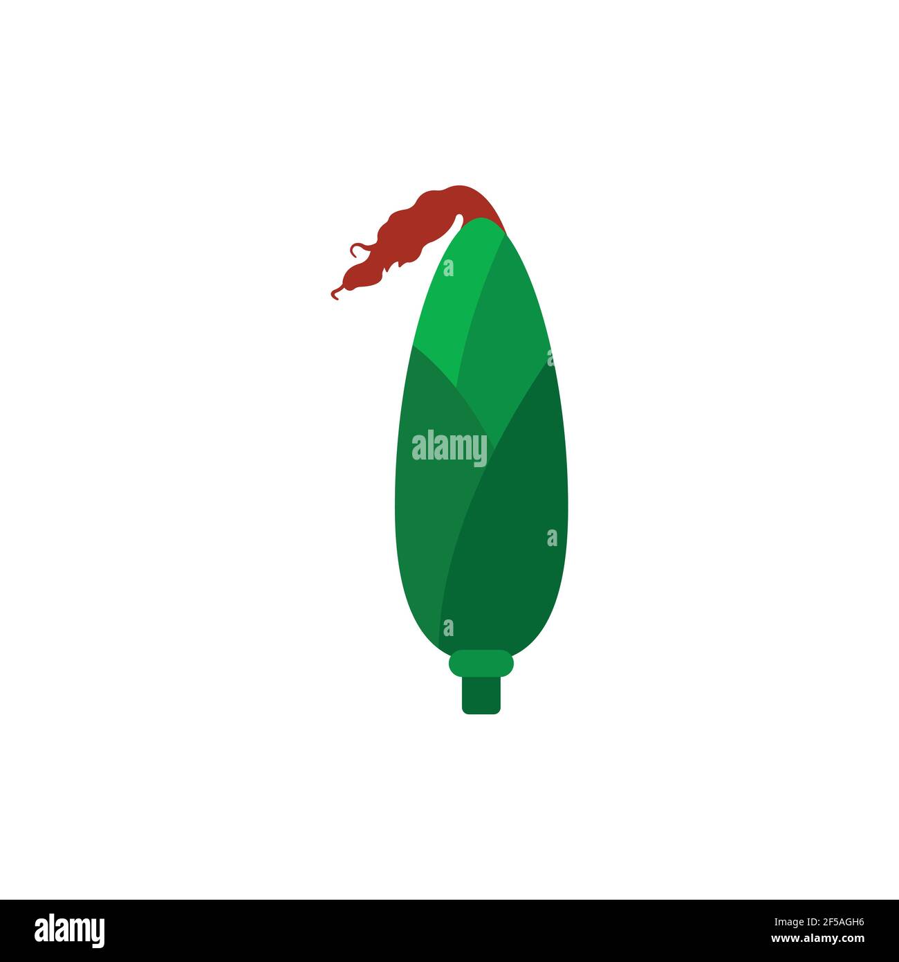 Corn, flat icon, organic logo, vector agriculture corncob farm Stock Vector