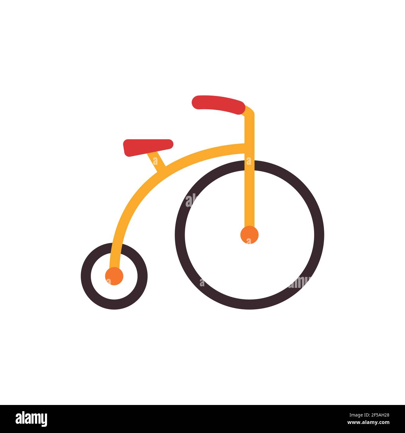 Circus bike. Icon. Vector illustration white background. Stock Vector