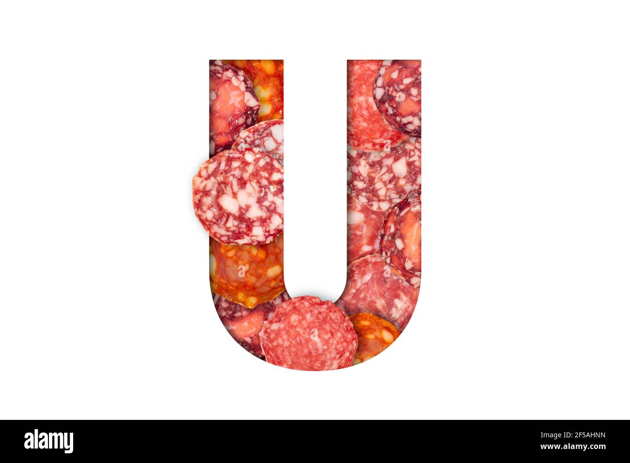 Sausage alphabet isolated on white background. Latin Food alphabet ...