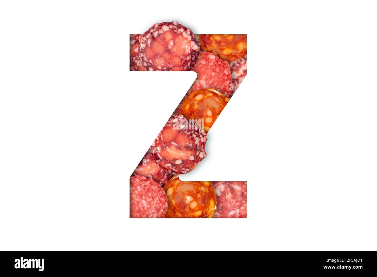 Sausage alphabet isolated on white background. Latin Food alphabet ...