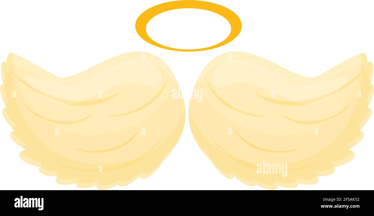 Heaven angel wings icon. Cartoon of heaven angel wings vector icon for web design isolated on