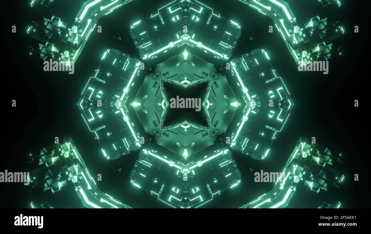 3D rendering of a futuristic background with geometric shapes and ...