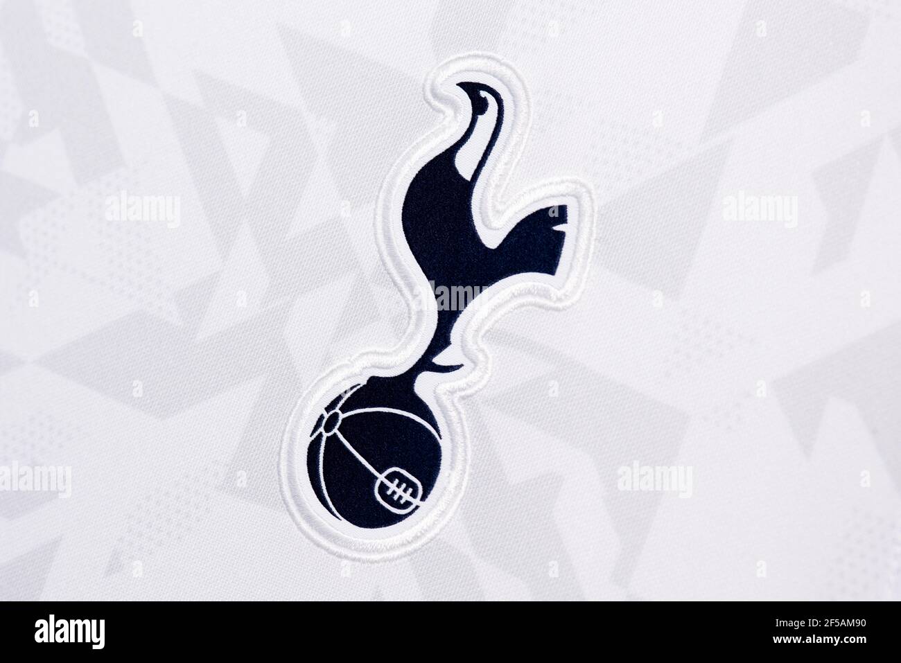 Close up of Tottenham Hotspur FC jersey Stock Photo