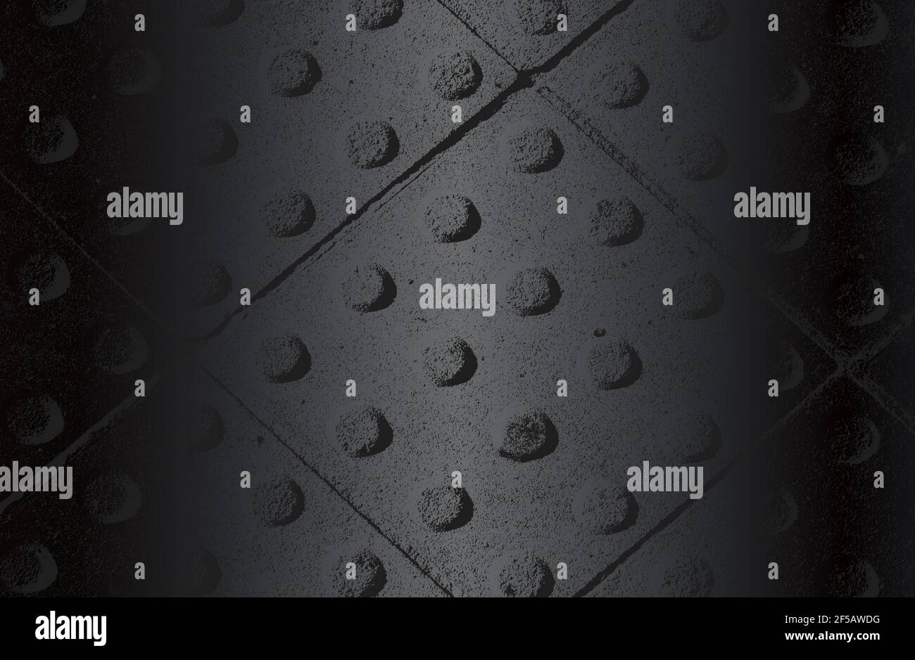 Luxury black metal gradient background with distressed cracked concrete texture. Vector illustration Stock Vector