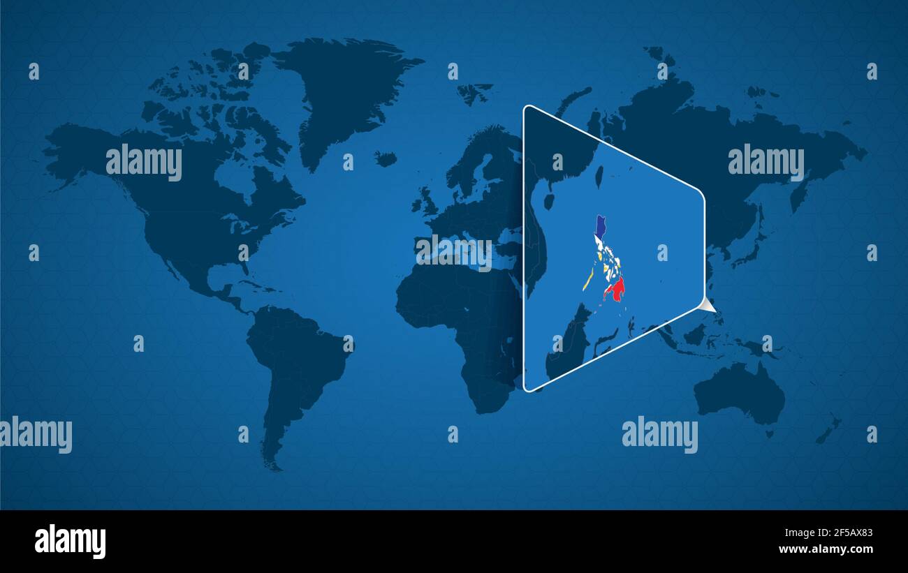 Philippines Neighboring Countries Map Detailed World Map With Pinned Enlarged Map Of Philippines And Neighboring  Countries. Philippines Flag And Map Stock Vector Image & Art - Alamy