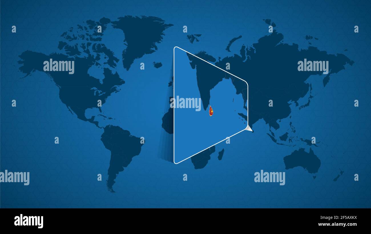 Sri Lanka Neighboring Countries Map Detailed World Map With Pinned Enlarged Map Of Sri Lanka And Neighboring  Countries. Sri Lanka Flag And Map Stock Vector Image & Art - Alamy