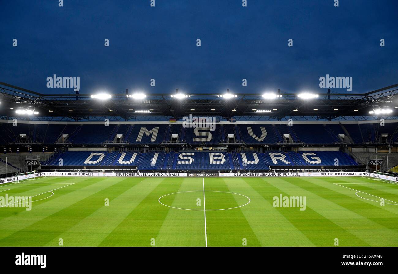 Soccer Football - World Cup Qualifiers Europe - Group J - Germany v Iceland - MSV-Arena, Duisburg, Germany - March 25, 2021 General view inside the stadium before the match Pool via REUTERS/Tobias Schwarz Stock Photo