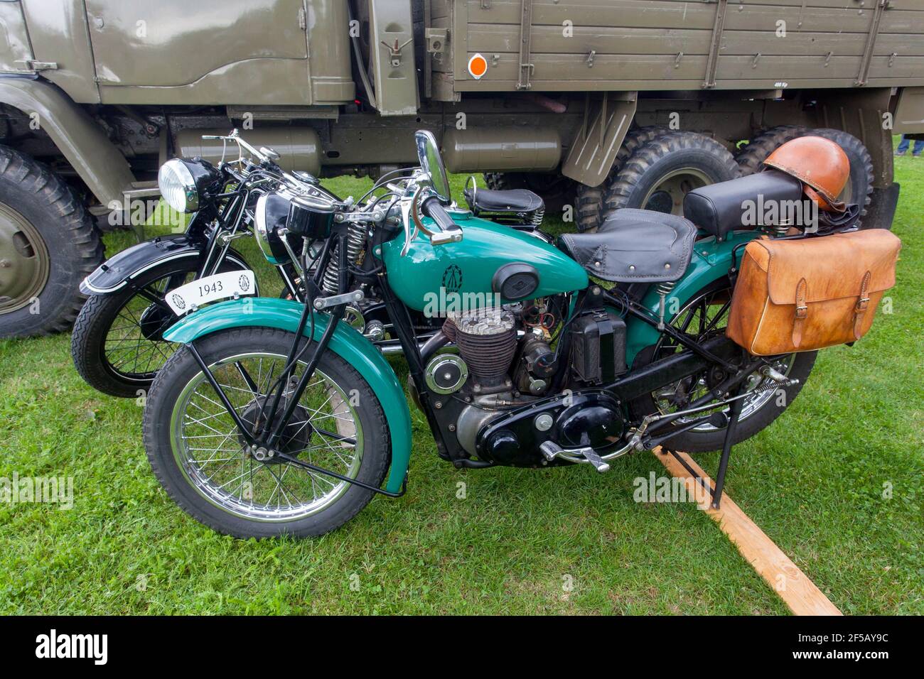 BSA M20 (1943) veteran old motorcycle, BSA motorbike BSA bike Stock Photo