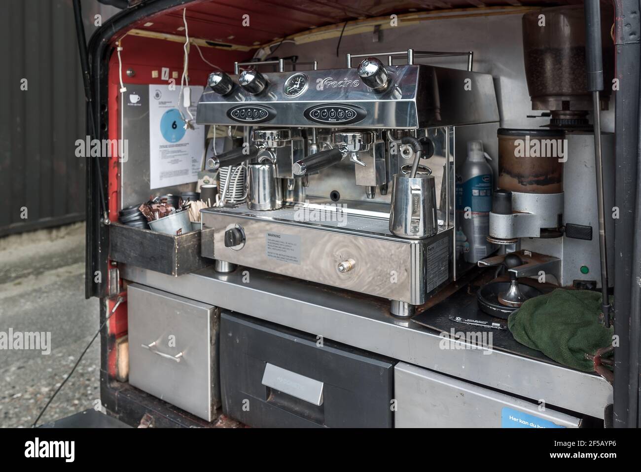 retro coffee shop in the back of a van, Copenhagen, 20, 2021 Stock Photo - Alamy