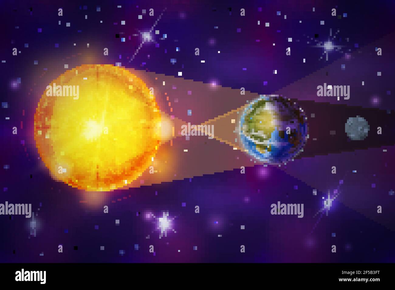 Realistic Diagram Of Lunar Eclipse Infographic On Deep Space Background Stock Vector Image Art Alamy
