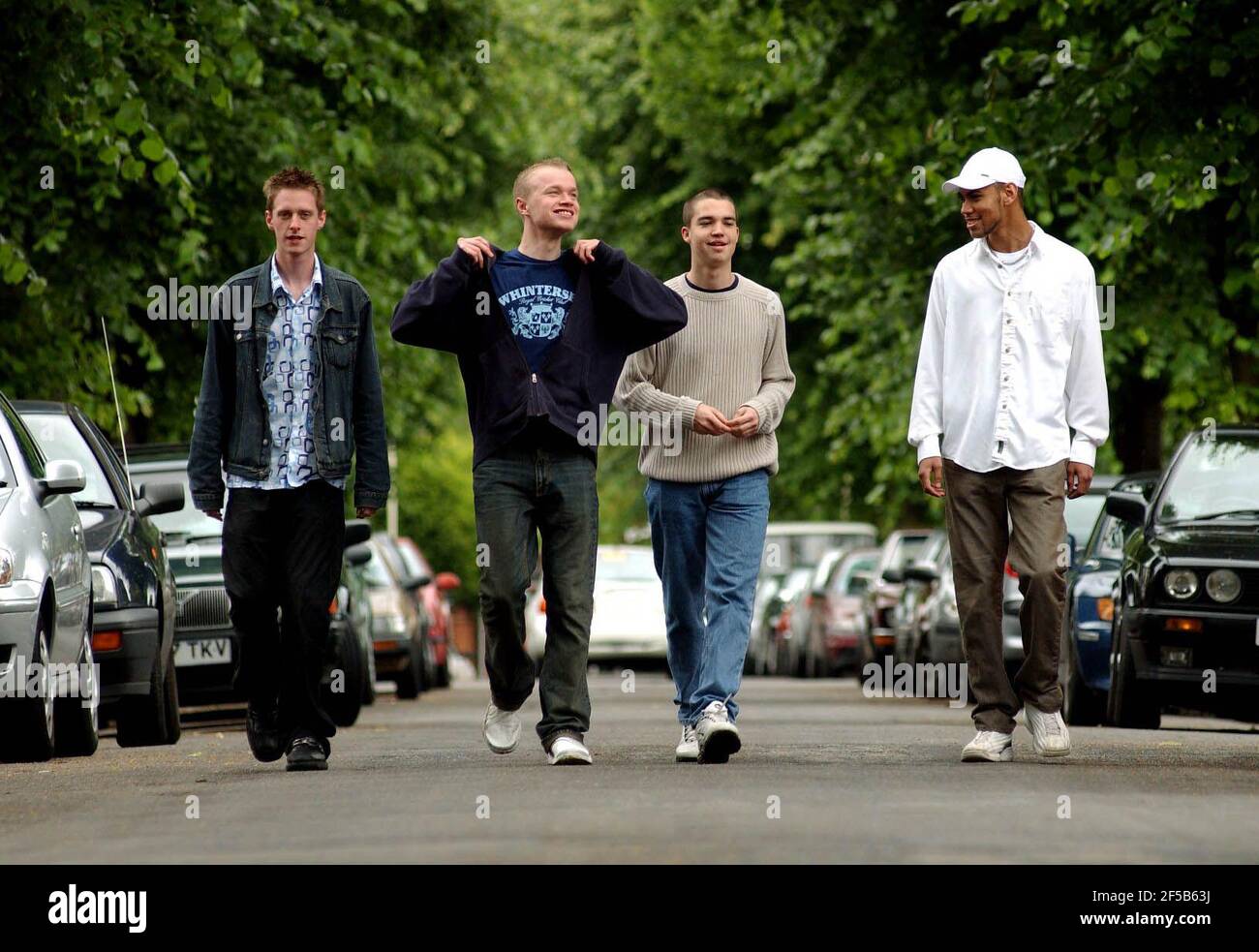 For Education> (left to right) James Bateson, Colin Fairley, Chris Saunderson and Elliott Thomas.6 July 2002 photo Andy Paradise Stock Photo